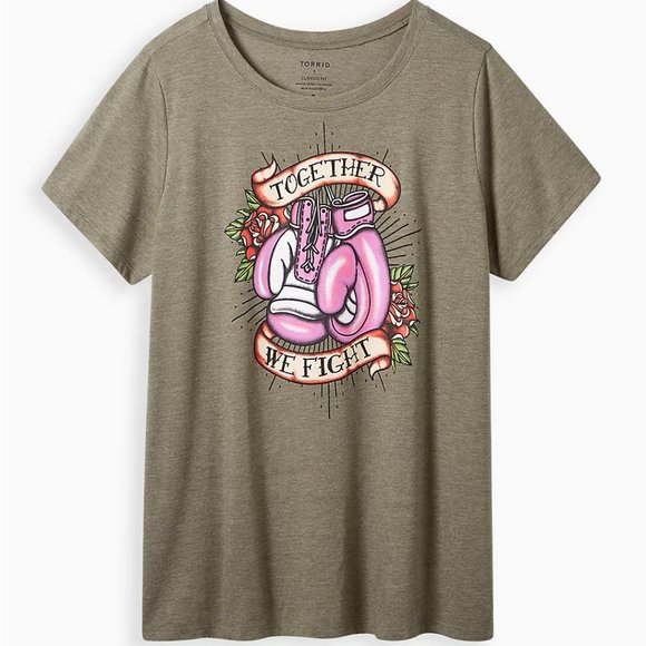 torrid Tops - TORRID Together We Fight BCA Graphic Jersey Crew T-Shirt Tee Size 3 3X 22/24 NEW